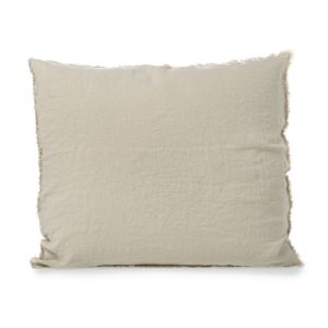 Linnen kussensloop fringes Classic Sand