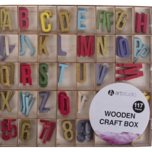 Houten letters gekleurd (117 stuks)