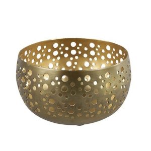 Theelichthouder Cecile Goud Large