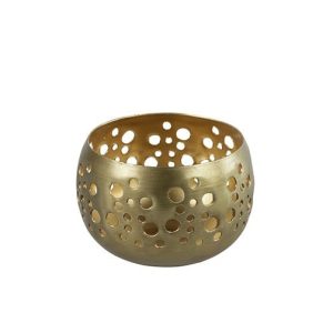 Theelichthouder Cecile Goud Small