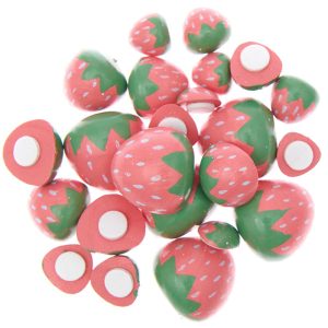 Houten stickers Aardbei (24 st.)