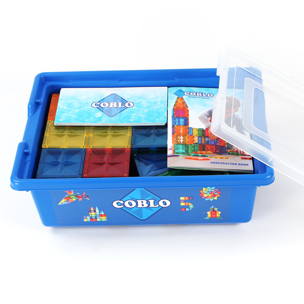 Coblo Magnetische Bouwblokken – Schoolbox 200-delig - Afbeelding 4