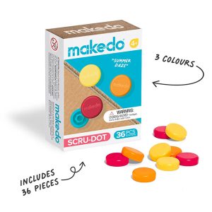 Makedo Doppen 36 stuks – Rood Geel Oranje