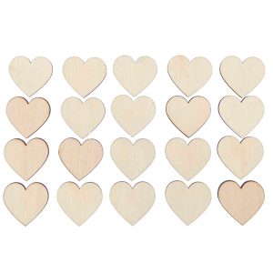 Houten hartjes klein (30x28mm)
