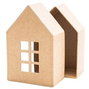 Papier-maché huis