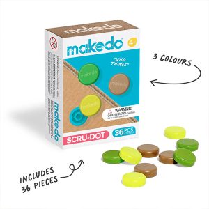 Makedo Doppen 36 stuks – Geelgroen Groen Bruin