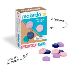 Makedo Doppen 36 stuks – Roze Paars Blauw