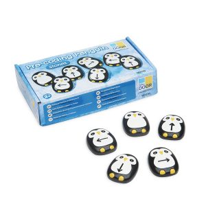 Coderen met pinguïns speelstenen