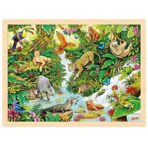 Houten puzzel – Wilde dieren (96 stukjes)