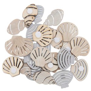 Stickers – Schelpen hout (24 stuks)