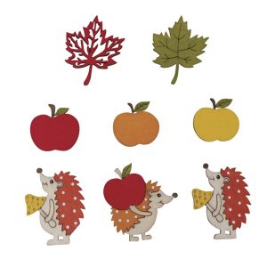 Stickers – Egels, bladeren, appels