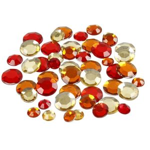 Strasstenen rood en goud