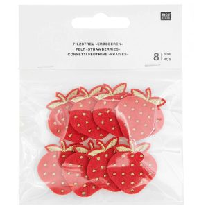 Vilten aardbeien (8 stuks)